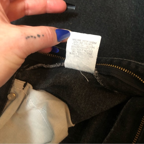 Vintage Chic high waisted tapered leg cotton “mom jeans” 🖤❤️ washed black - Picture 11 of 15